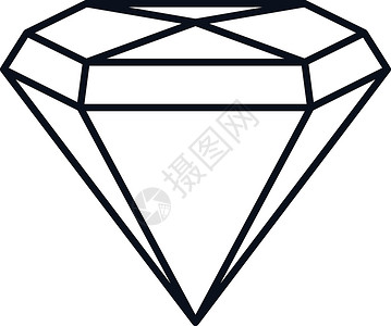 钻石宝石珠宝奢华水晶白色圆圈石头插图收藏背景图片