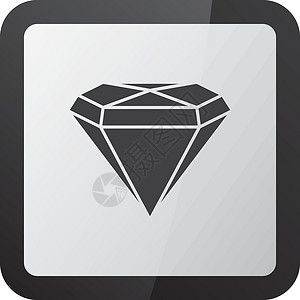钻石珠宝网站石头圆圈图标收藏白色宝石网页网络插图背景图片