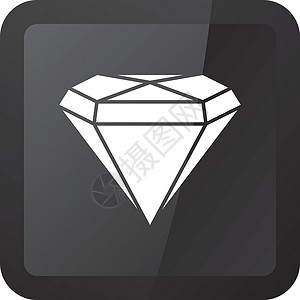 钻石珠宝石头按钮水晶收藏网站网络插图白色图标圆圈背景图片