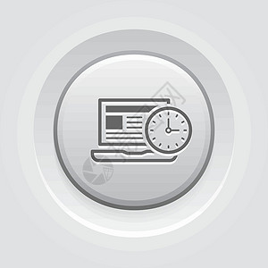 时间速度时间管理图标笔记本速度手表日程观念组织工作生产率设计电脑插画