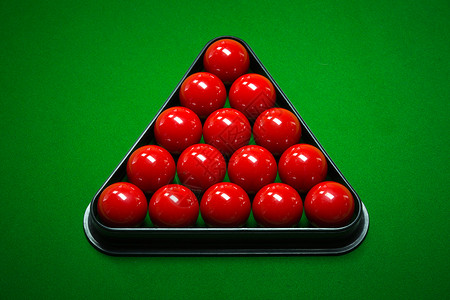 Snooker 球系列三角形反射台球白色线索娱乐蓝色黑色红色运动背景图片