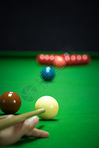 Snooker 球系列爱好水池桌子框架白色蓝色三角形绿色黄色粉色背景图片