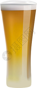 啤酒黄色玻璃马克杯高清图片