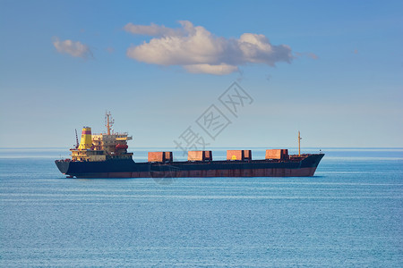 海上散装货船进口海洋导航货物血管主海后勤海景水域水面背景图片