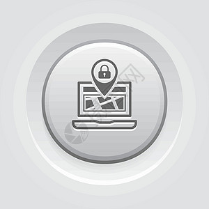 数据保护图标安全技术商业互联网标识网络按钮插图背景图片