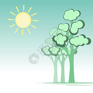抽象矢量背景生物回收环境天空商业生长绿色生活横幅植物背景图片