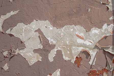 旧石膏墙 风景风格 混凝土表面 大背景或纹理上的薯片涂料石头建筑合金橙子风化棕褐色艺术水泥墙纸胭脂红背景图片