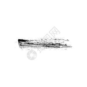 画笔描边 Grunge 矢量纹理水粉艺术刷子印迹黑色边界墨水中风水彩背景图片