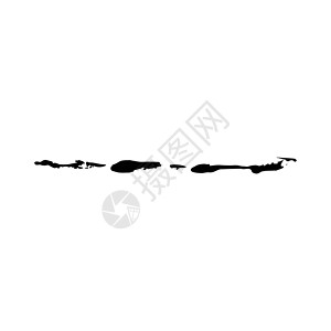 画笔描边 Grunge 矢量纹理水彩中风墨水刷子黑色印迹边界艺术水粉背景图片