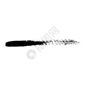 画笔描边 Grunge 矢量纹理艺术中风水彩墨水刷子印迹水粉黑色边界背景图片