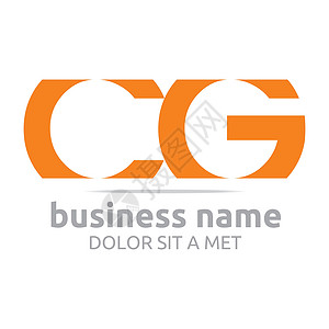 字母 C 组合 G lettemar象形推广解决方案数字文字标识徽标矢量插图公司背景图片