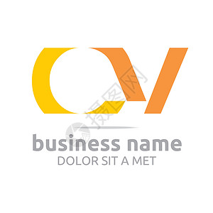 字母 C 组合 V lettemar文字解决方案营销战略数字徽标标识精品公司品牌背景图片