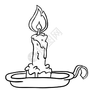 黑白的烛光仪式教会燃烧蜡烛涂鸦火焰背景图片