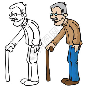 爷爷退休养老金家庭裤子男性绘画微笑男人涂鸦爸爸背景图片