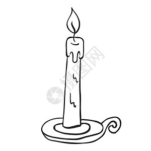简单的黑白蜡烛背景图片