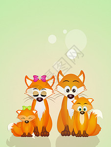 狐家庭背景图片
