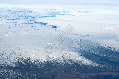 雪覆盖的土地冰岛从上到下的风景背景