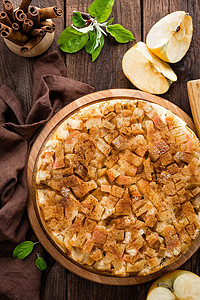 苹果派食物肉桂午餐脆皮百事感恩圆圈蛋糕甜点水果背景图片