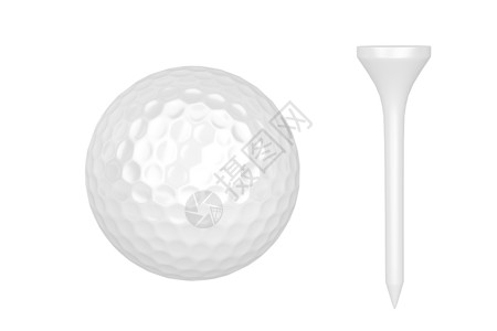 高尔夫球和铁球课程白色运动竞赛球座塑料爱好游戏背景图片