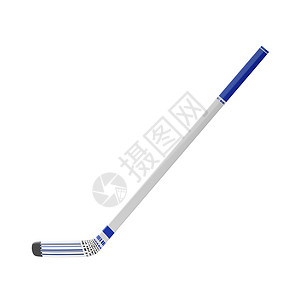 冰冰曲棍球棒白色石墨蓝色游戏运动玻璃纤维背景图片