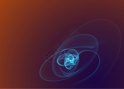 发光的蓝色曲线宇宙在橙色紫色抽象背景 插图与 copyspac墙纸漩涡力量生活运动艺术生态环境框架作品背景图片