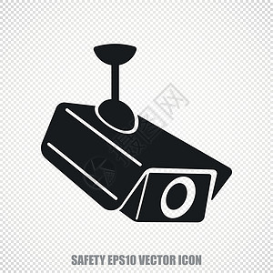 cctv10安全矢量Cctv相机图标 现代平板设计隐私网络裂缝插图技术数据凸轮监视控制犯罪设计图片