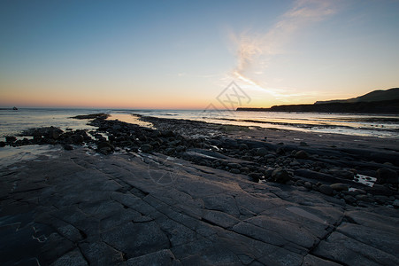 金梅里奇湾的日落高清图片
