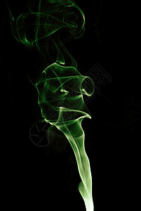 锥体运动绿色卷轴摄影印象卷发漩涡小径烟雾熏香背景图片