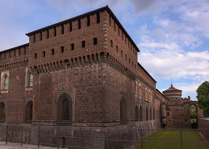 Sforza 城堡视图高清图片