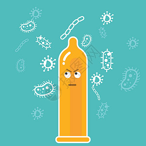 避孕套和微生物病毒     预防传染设计图片