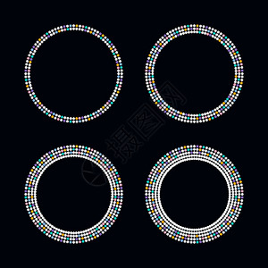 彩色圆点主题艺术圆形圆圈背景图片