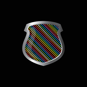 彩虹主题保护屏罩插图徽章波峰背景图片