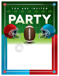 美美足球党飞轮模板游戏足球运动派对草皮传单头盔场地团队海报背景图片