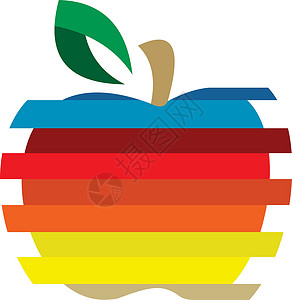 苹果的图标插图颜色背景图片