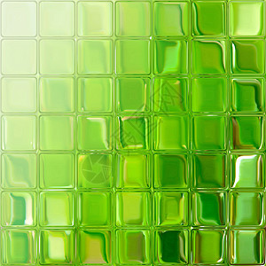 绿色玻璃砖反射瓷砖马赛克线条正方形水池立方体插图积木背景图片