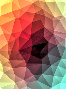 三角花纹墙纸创造力黄色艺术绿色三角形红色马赛克蓝色插图背景图片