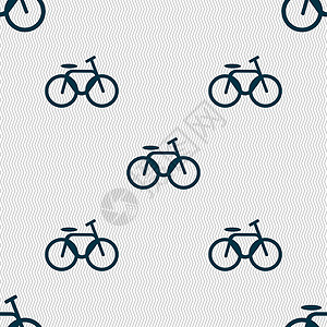 自行车远动员自行车图标标志 具有几何纹理的无缝模式 韦克托运动员旅行训练竞赛网络驾驶插图标识运动旅游插画