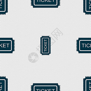 网络取票票图标标志 具有几何纹理的无缝模式 韦克托娱乐黑色网络录取剧院优惠券商业足球座位阴影设计图片
