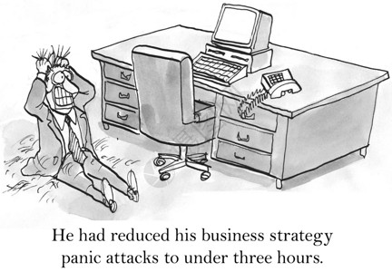 CEO对商业战略有恐慌症背景图片