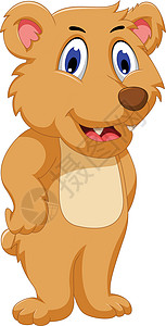熊剪贴画可爱熊漫画艺术动物园毛皮插图哺乳动物夹子棕色卡通片喜悦玩具插画