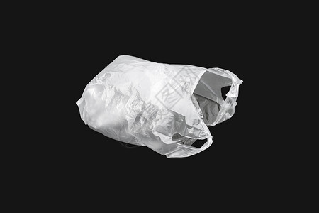 白色塑料袋解雇袋子空气黑色背景塑料漂浮高清图片
