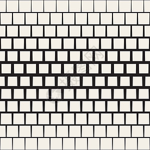 无矢量接缝 黑白矩形砖板半色度几何模式打印白色装饰水平织物风格马赛克纺织品包装创造力插画