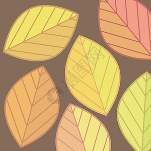 秋叶墙纸绘画黄色季节插图天气艺术卡通片背景图片
