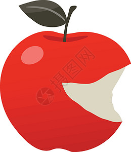 吃光的红苹果红苹果被咬的微笑设计图片