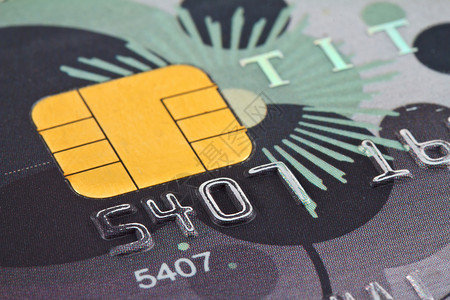 智能卡宏观 信用卡芯片安全银行商业塑料货币验证金融取款机蓝色财富背景图片