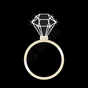 带壳钻石素材带钻石的金戒指婚礼产品财富宝石水晶首饰金子绘画珠宝商石头插画