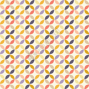 矢量几何圆圈图案背景粉色黄色墙纸插图几何学圆形白色紫色背景图片