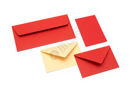 公司邮件白色背景的红信封问候语庆典小样身份折叠商业公司空白邮件红色背景