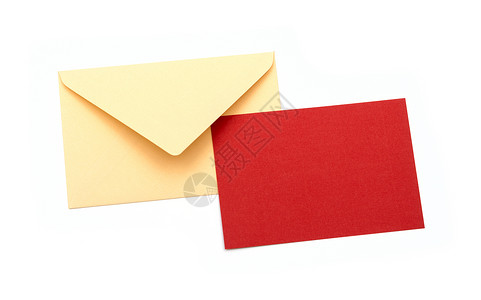 白色背景的红信封邮件办公室装饰折叠卡片样本庆典身份明信片文档背景图片
