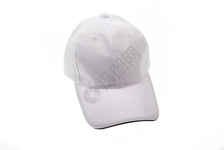 毛球帽子男士或女士白色高尔夫球帽背景